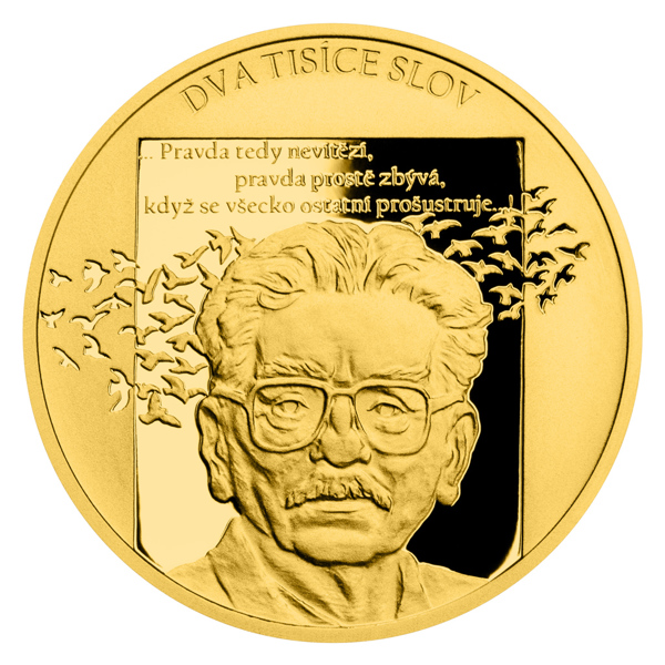 Zlatá mince Pražské jaro - Dva tisíce slov proof