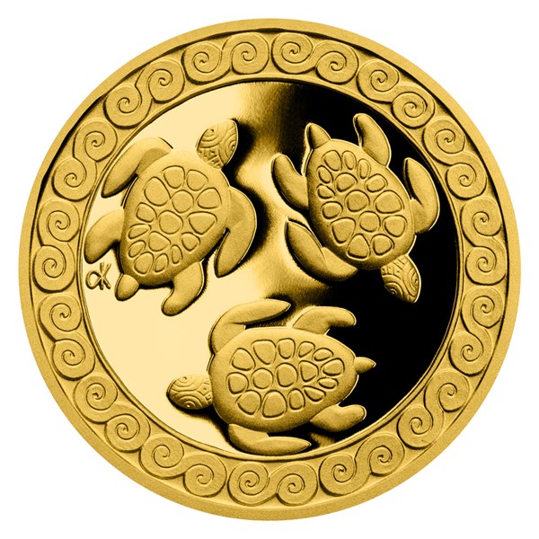 Zlatá medaile Želva - symbol dlouhověkosti proof