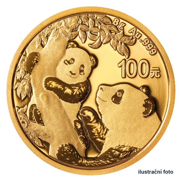 Zlatá investiční mince 8 g 100 Yuan Panda proof
