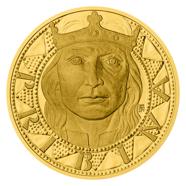 Zlatá investiční mince Pribina SK stand