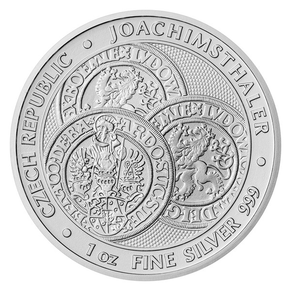 Stříbrná uncová investiční mince Tolar - Česká republika 2023 stand