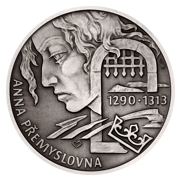 Stříbrná medaile Slavné nevěsty - Anna Přemyslovna stand