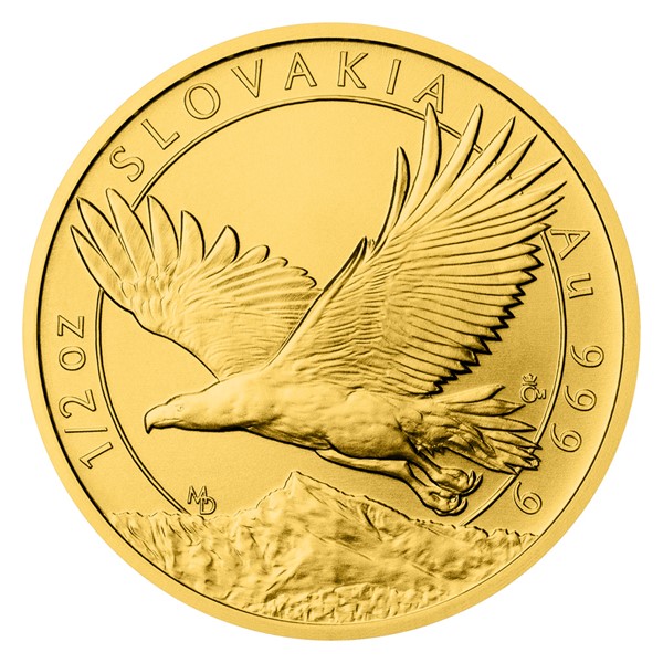 Zlatá 1/2oz investiční mince Orel 2023 stand