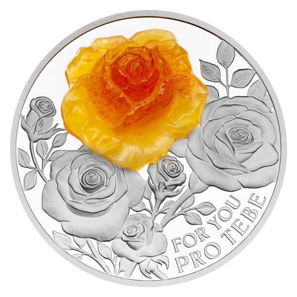 Stříbrná mince Crystal Coin - Květina 2024 proof