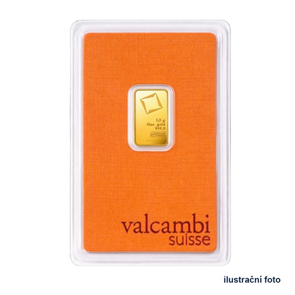 Investiční zlatá cihla 2,5 g - Valcambi