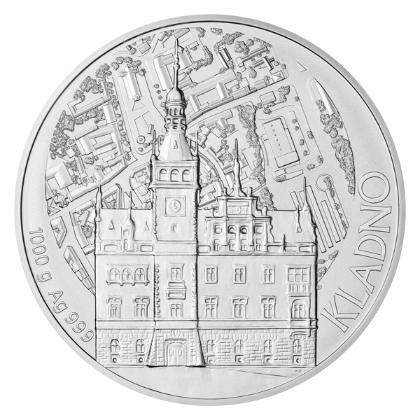 Stříbrná kilová medaile Statutární město Kladno stand