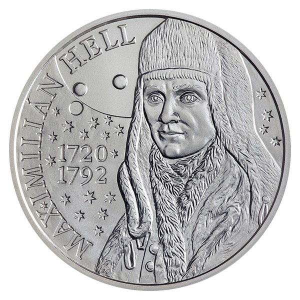 Stříbrná slov. mince 10 EUR 2020 300. výročí narození Maximilliána Hella stand