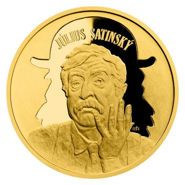 Zlatá půluncová medaile L&S Július Satinský SK proof