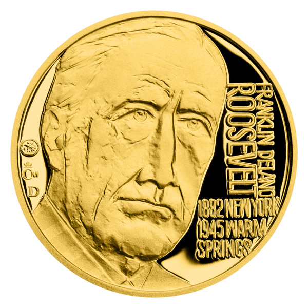Zlatý dukát Kult osobnosti - F. D. Roosevelt proof