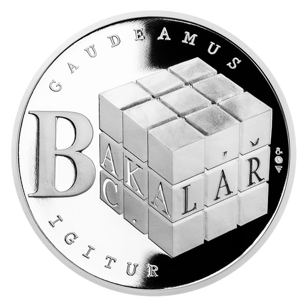 Stříbrná titulární medaile Bc. s věnováním proof