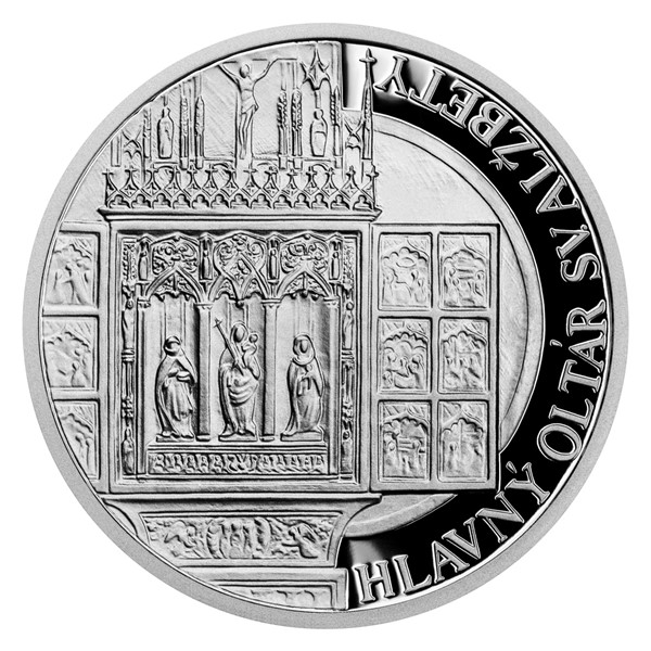 Stříbrná mince Katedrála sv. Alžběty – Hlavní oltář sv. Alžběty SK proof