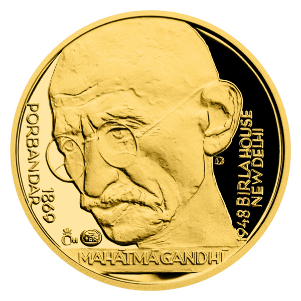 Zlatý dukát Kult osobnosti - Mahátma Gándhí proof