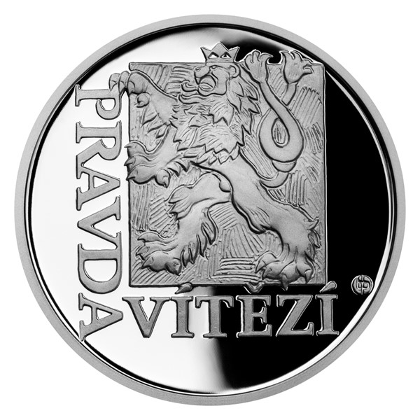 Stříbrná medaile Latinské citáty - Veritas vincit - Pravda vítězí proof