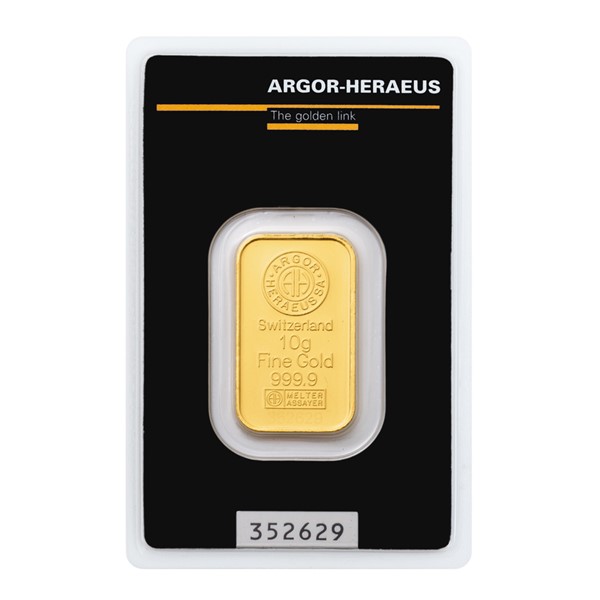 Argor Heraeus Investiční zlatá cihla 10 g - Argor Heraeus