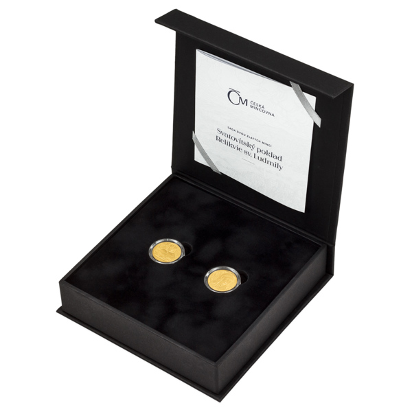 Sada dvou zlatých mincí Svatovítský poklad - Relikvie sv. Ludmily proof