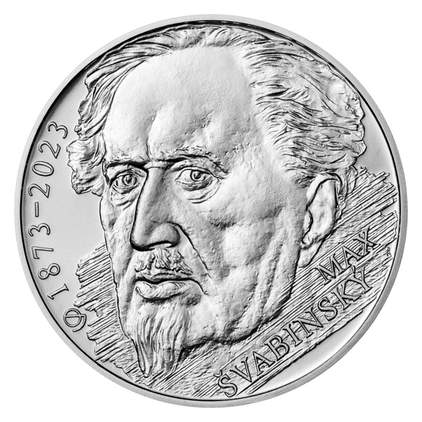 Stříbrná mince 200 Kč 2023 Max Švabinský stand