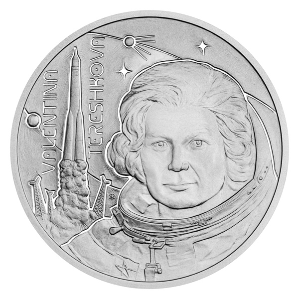 Stříbrná mince Mléčná dráha - První žena ve vesmíru proof