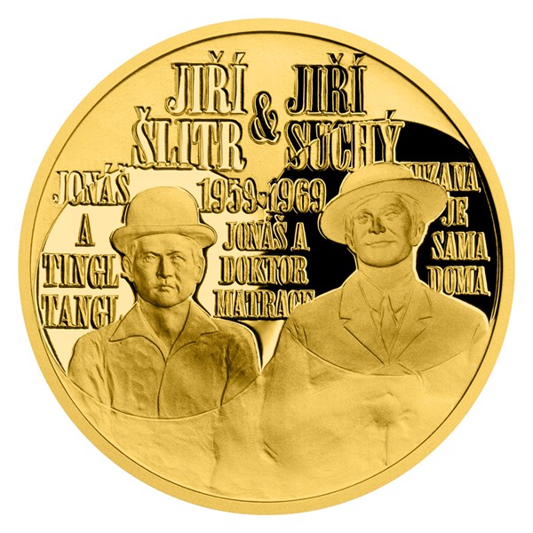 Zlatá medaile SEMAFOR Jiří Šlitr a Jiří Suchý proof