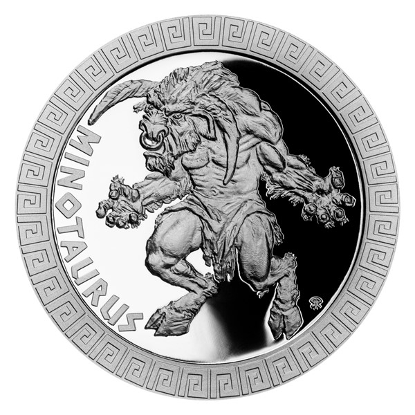 Stříbrná mince Bájní tvorové - Mínotaurus proof