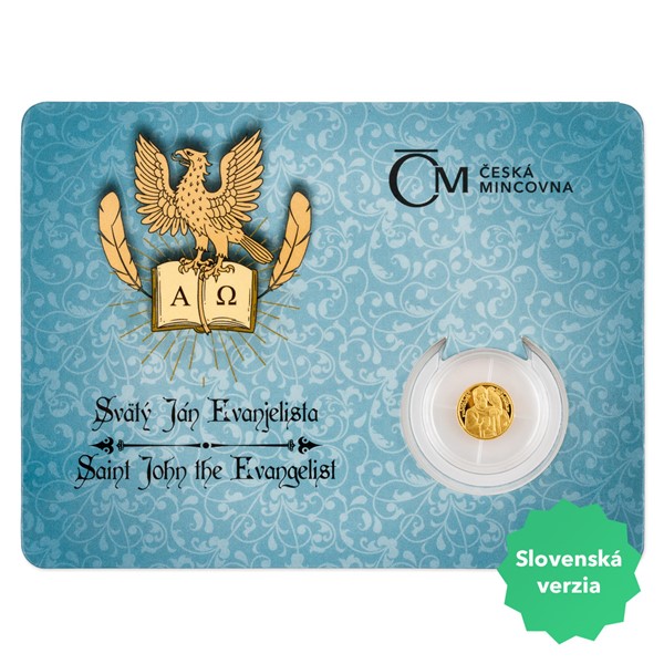 Zlatá mince Patroni - Svatý Jan Evanjelista SK proof