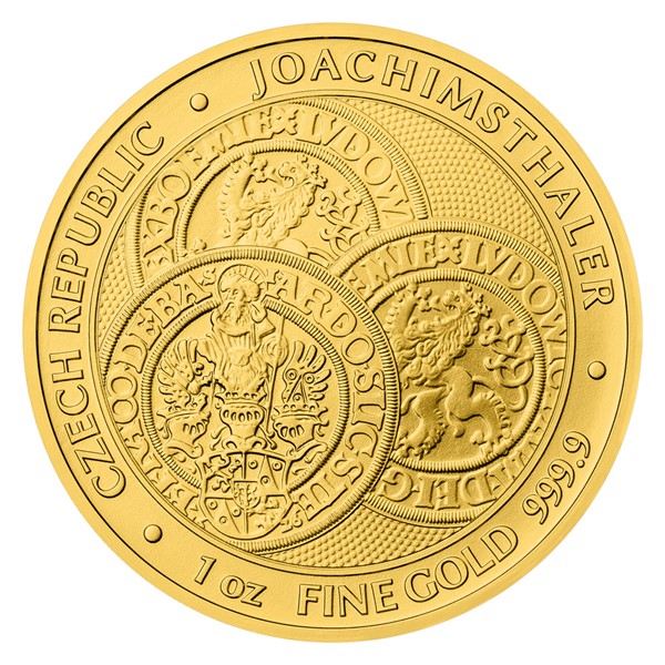 Zlatá uncová investiční mince Tolar - Česká republika 2022 stand