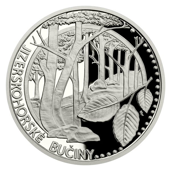 Platinová uncová mince UNESCO - Jizerskohorské bučiny proof