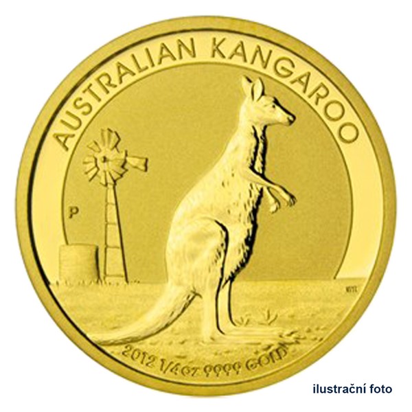 Zlatá investiční mince 1/4 Oz 25 AUD Australian Kangaroo