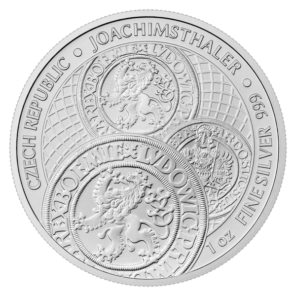 Stříbrná uncová investiční mince Tolar - Česká republika 2024 stand