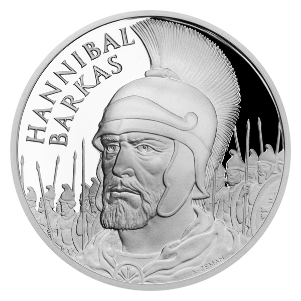 Stříbrná medaile Dějiny válečnictví - Bitva na řece Trebia proof