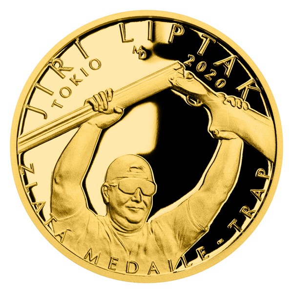 Zlatá čtvrtuncová mince Jiří Lipták proof