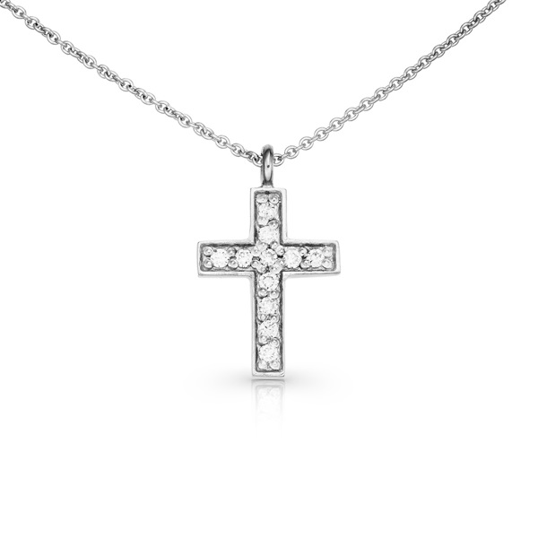 Bergl Diamonds - Cross náhrdelník bílé zlato