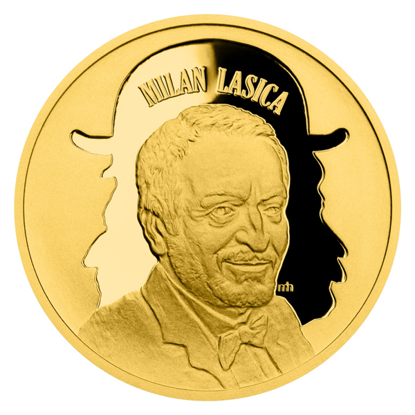 Zlatá půluncová medaile L&S Milan Lasica SK proof