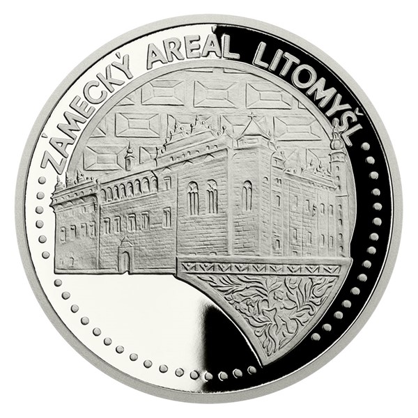 Platinová uncová mince UNESCO - Zámek a zámecký areál Litomyšl proof