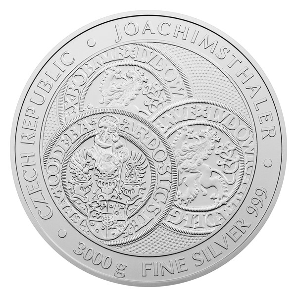 Stříbrná tříkilogramová investiční mince Tolar - Česká republika 2023 stand