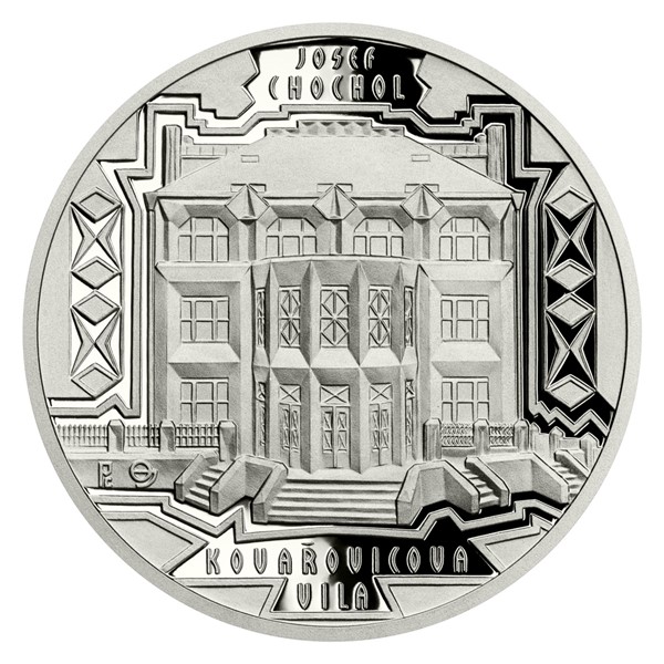 Platinová uncová mince Kubismus v české architektuře - Kovařovicova vila proof