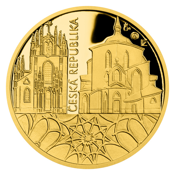 Zlatá půluncová medaile Jan Blažej Santini-Aichel proof