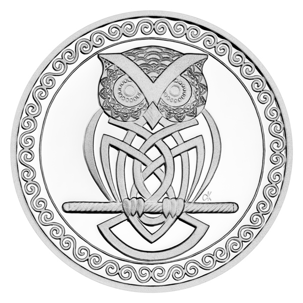 Stříbrná medaile Sova moudrosti s věnováním proof