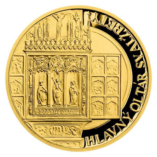Zlatá mince Katedrála sv. Alžběty – Hlavní oltář sv. Alžběty SK proof