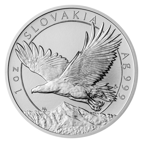 Stříbrná uncová investiční mince Orel 2023 stand