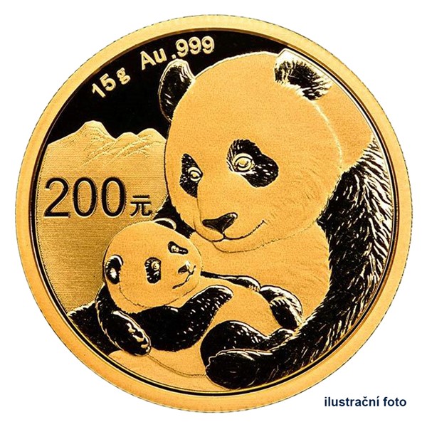 Zlatá investiční mince 15 g Yuan Panda proof