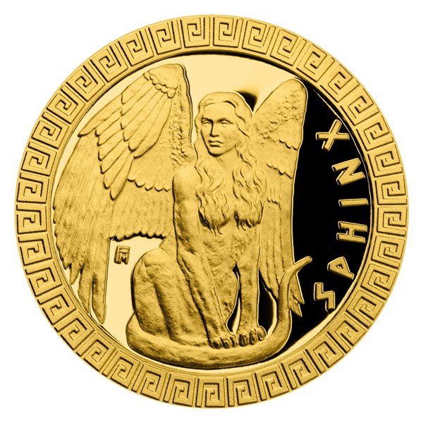 Zlatá mince Bájní tvorové - Sfinga proof