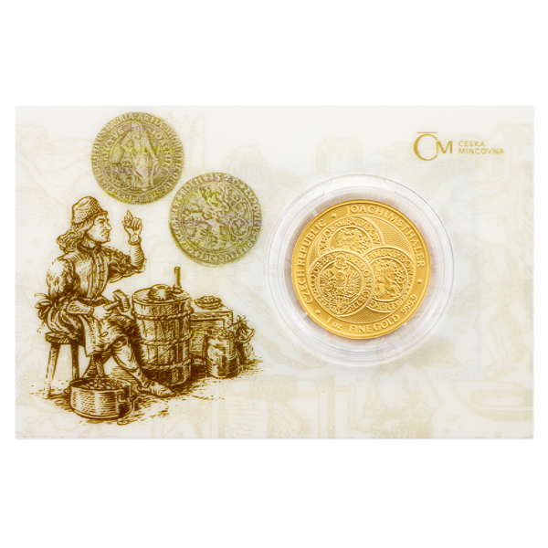 Zlatá uncová investiční mince Tolar - Česká republika 2023 stand číslovaný