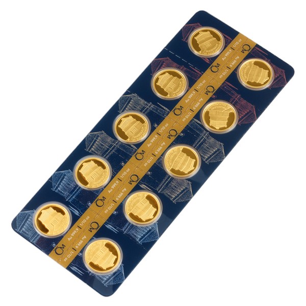 Zlatá 1/10oz mince Sedm divů starověkého světa - Mauzoleum v Halikarnassu 10ks proof