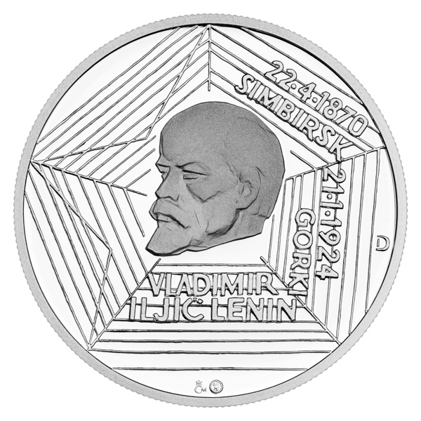 Stříbrná medaile Kult osobnosti - V. I. Lenin proof