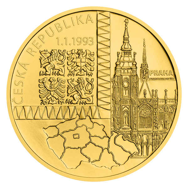 Zlatá investiční mince 30 let České republiky stand