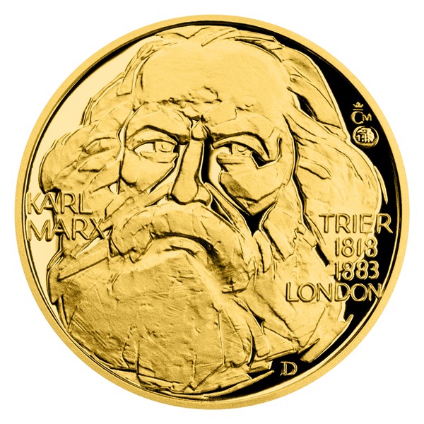 Zlatý dukát Kult osobnosti - Karl Marx proof