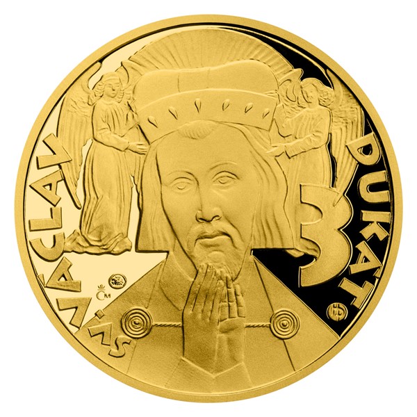 Zlatý 3-dukát sv. Václava se zlatým certifikátem 2022 proof