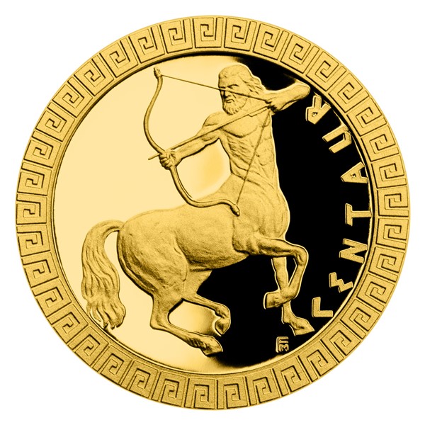 Zlatá mince Bájní tvorové - Kentaur proof