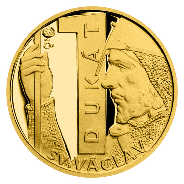 Zlatý 1-dukát sv. Václava se zlatým certifikátem 2023 proof