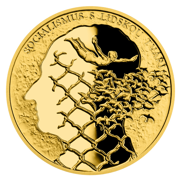 Zlatá mince Pražské jaro - Socialismus s lidskou tváří proof